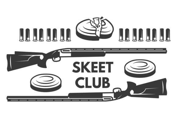 Download Skeet Club Emblem. Black Clay Shooting L - Club Collection