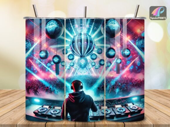 Download DJ Music Party Nightlife Tumbler Wrap V4 - Nightlife Collection